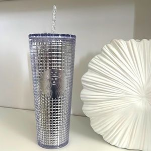 Starbucks silver grid tumbler 2020